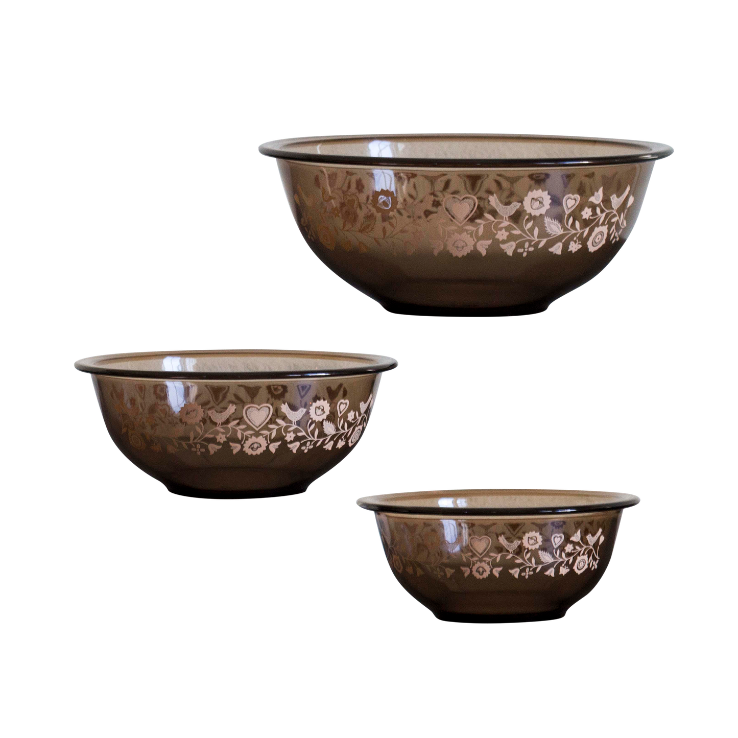 Set of 3 Vintage Pyrex Harvest Nesting Bowls