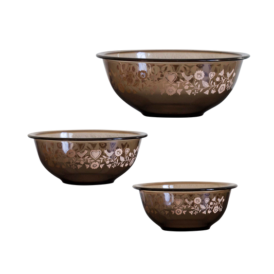 Set of 3 Vintage Pyrex Harvest Nesting Bowls