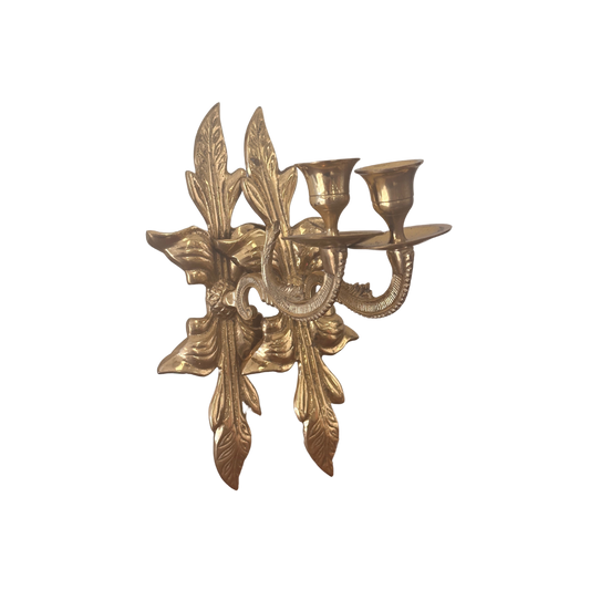 Pair of Brass Ornate Sconces