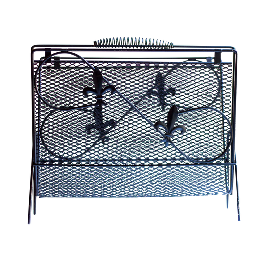 Black Metal Magazine Rack