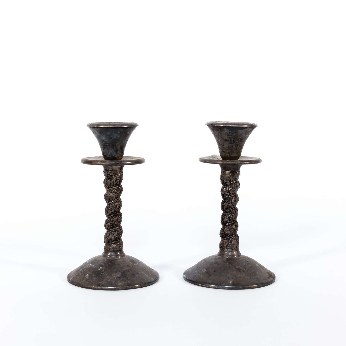 Vintage Plator Spain Spiral Candlesticks