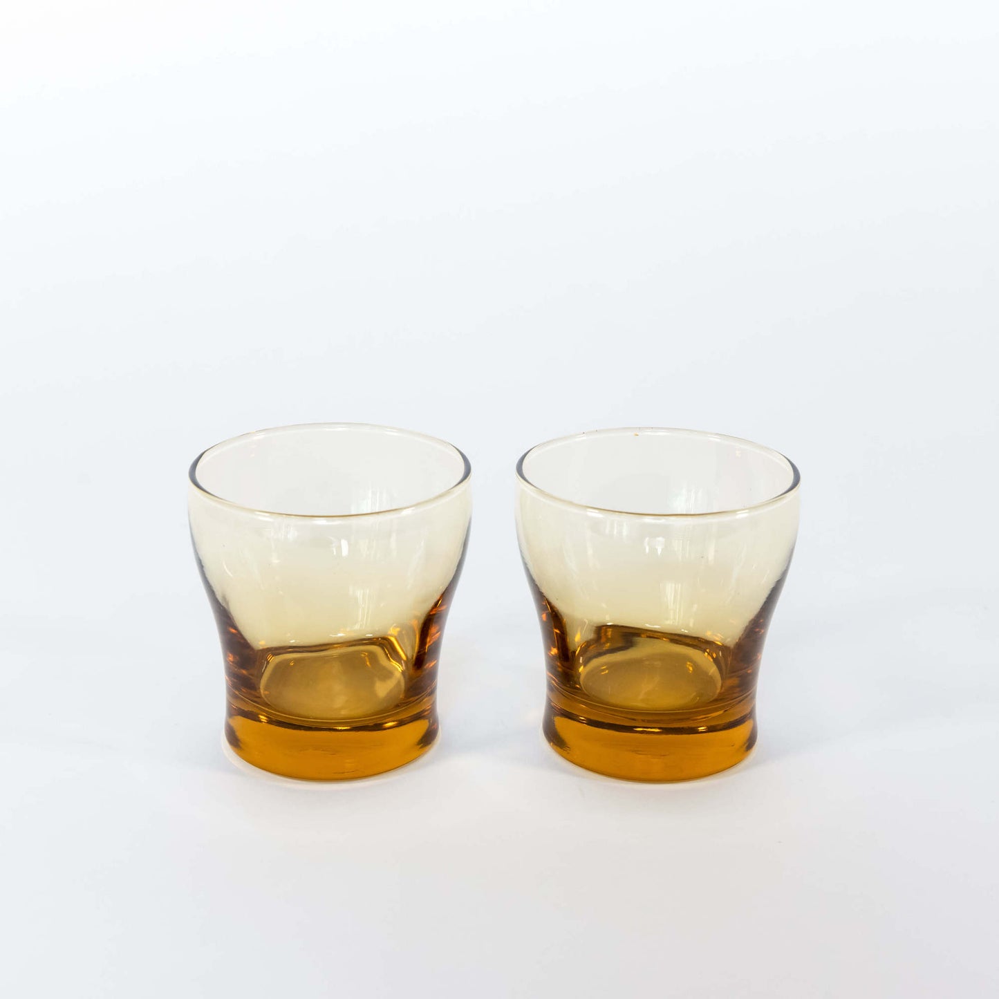 Pair of Vintage Libby Amber Tumbler Glasses