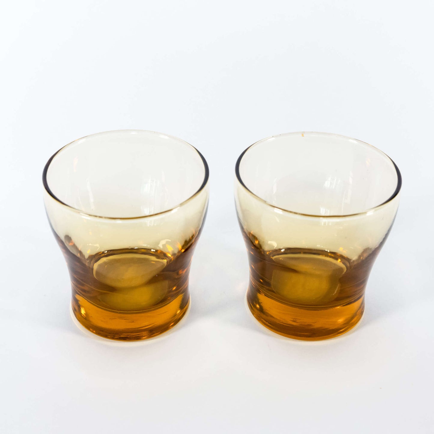 Pair of Vintage Libby Amber Tumbler Glasses