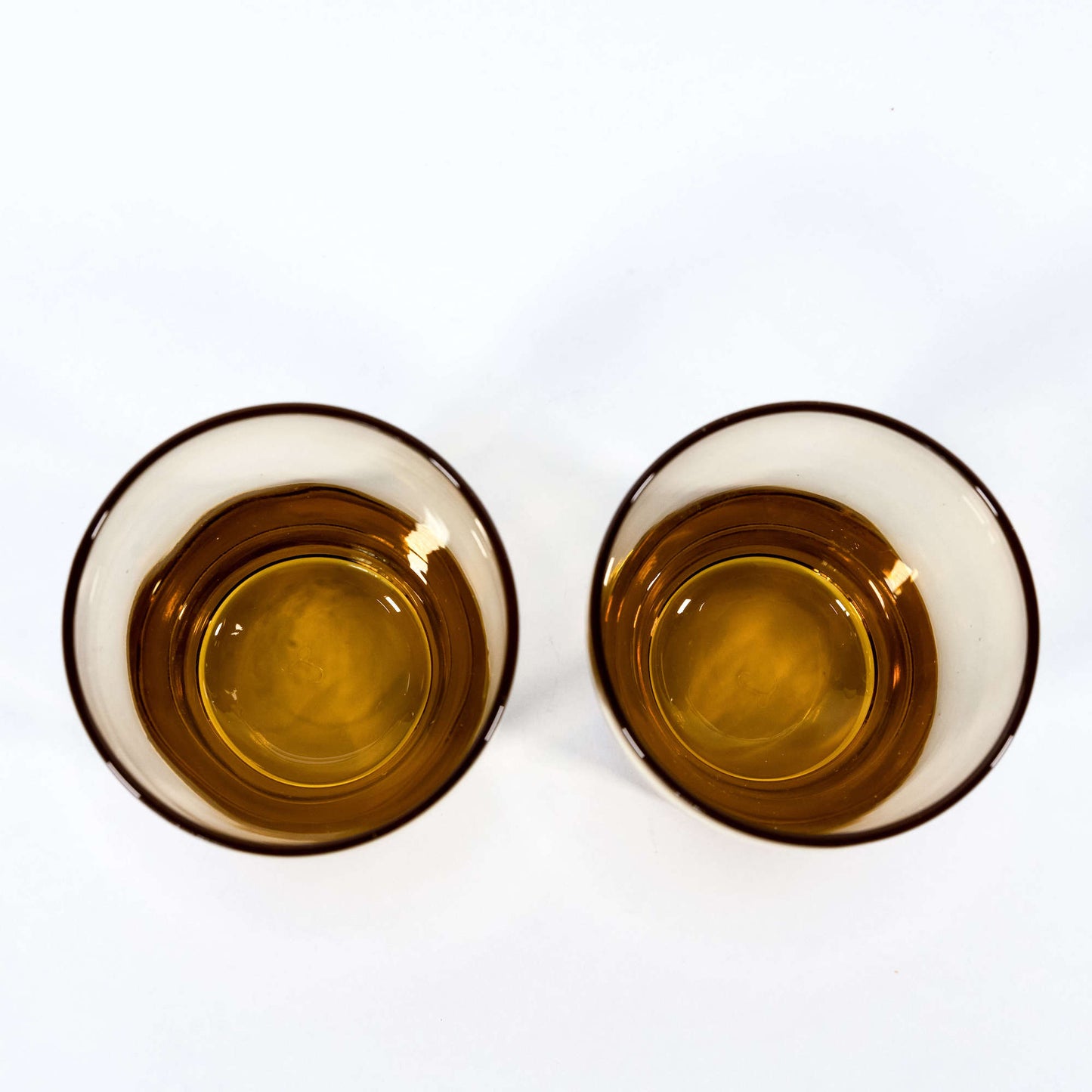 Pair of Vintage Libby Amber Tumbler Glasses