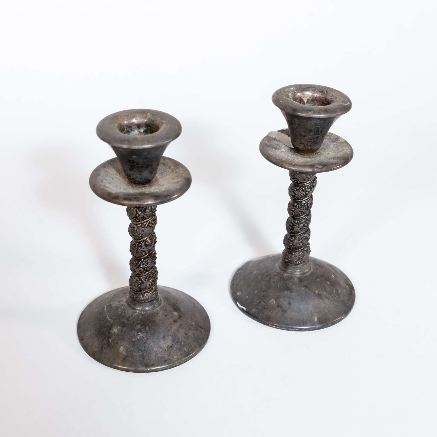 Vintage Plator Spain Spiral Candlesticks