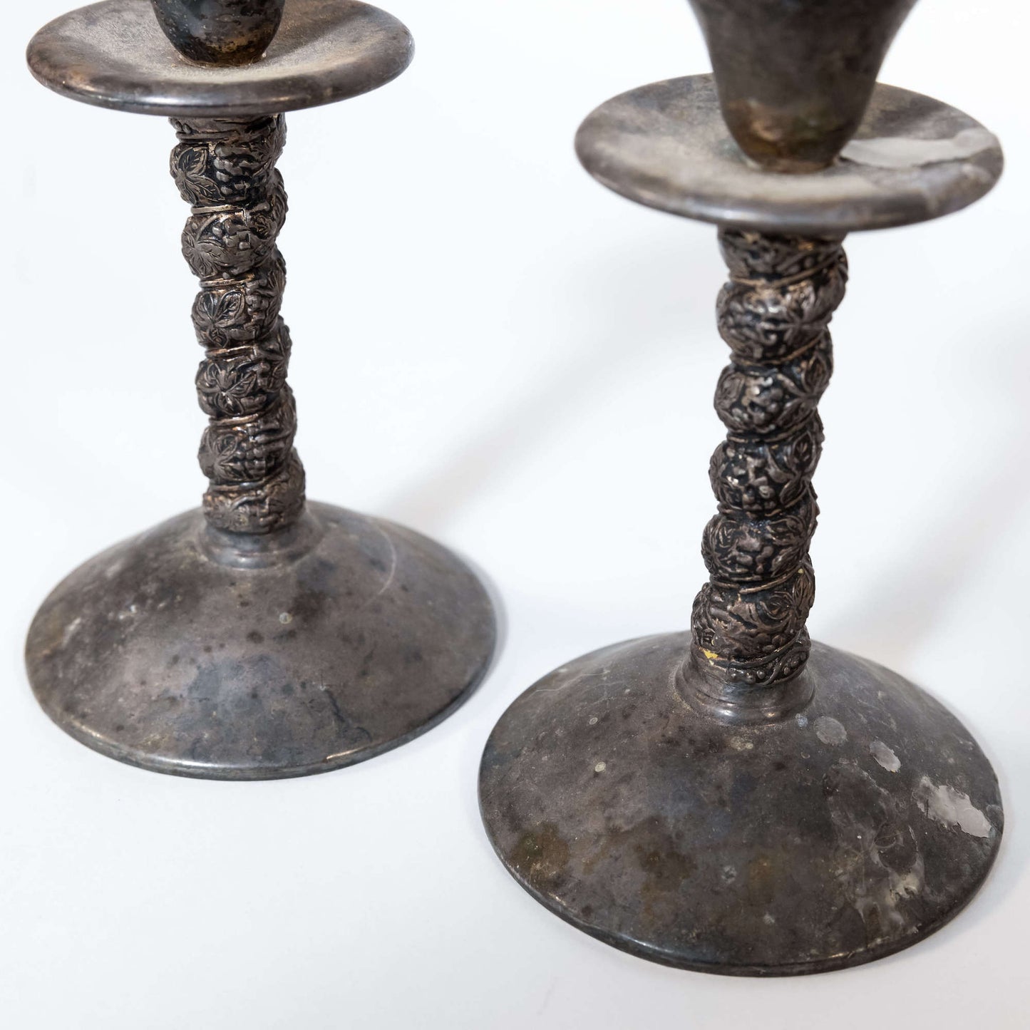 Vintage Plator Spain Spiral Candlesticks